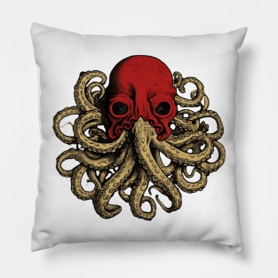 Steampunk Cephalopod: Vintage Octopus Illustration Pillow