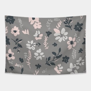 Floral Pattern 90' lofi: Pastel Vintage Botanica Tapestry