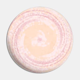 Peach and Rose Diamond Circle Pin