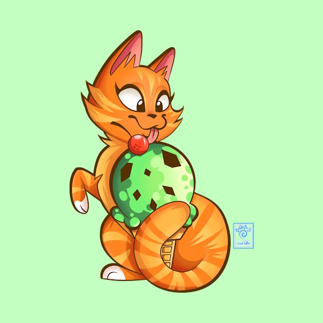 Minty Kitty No Background by Snuggiepug