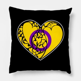 Intersex Flag LGBT+ Heart Pillow