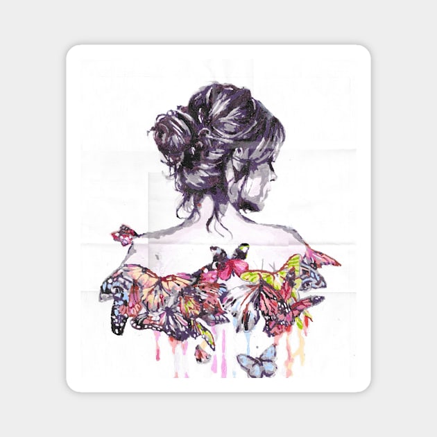 Butterfly Lady Magnet by cajunhusker