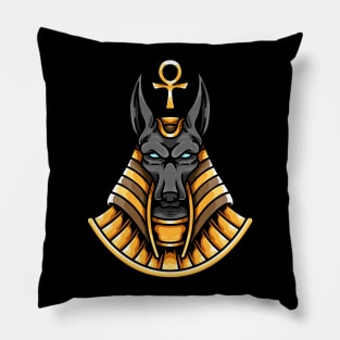 Anubis And Ankh Pillow