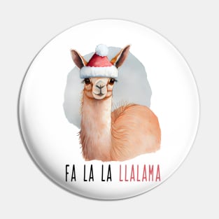 Fa La La La Llama Christmas Pin