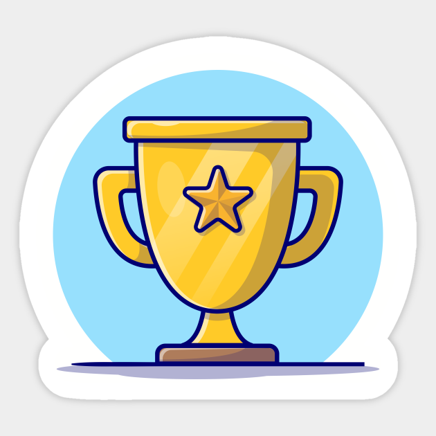 Gold Trophy Cartoon Vector Icon Illustration - Achievement - Sticker | TeePublic Gold Trophy Cartoon Vector Icon Illustration - Achievement - Sticker | TeePublic