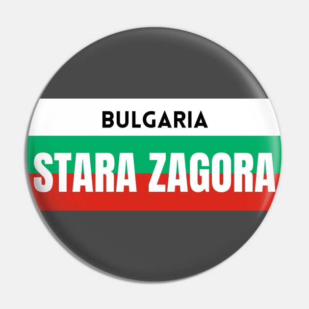 Stara Zagora City in Bulgarian Flag Pin by aybe7elf