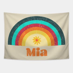 Mia- Rainbow faded retro style Tapestry