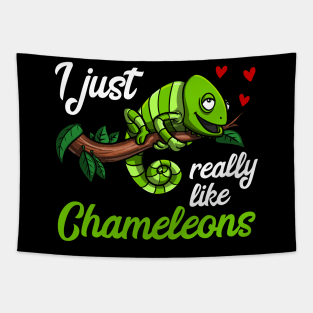 I Just Really Like Chameleons Cute Lizard Tapestry