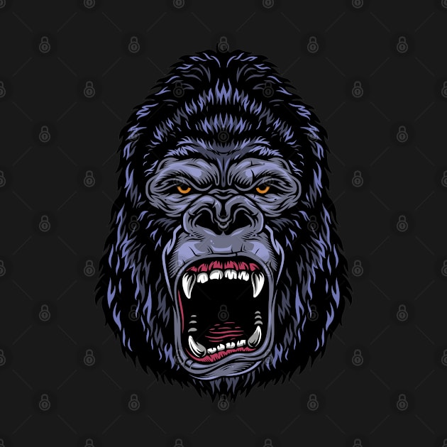 Angry Gorilla Head by DDP Design Studio