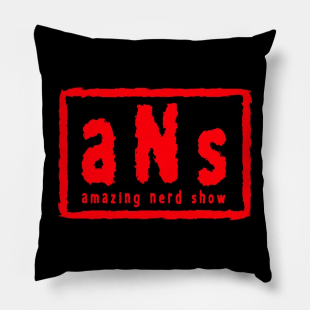 Amazing Nerd Show Wolf Pac Red Pillow by The Amazing Nerd Show 