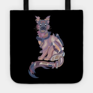 CAT STYLIZED ART PURPLE Tote