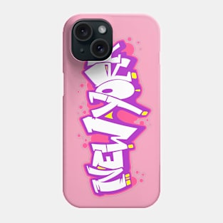 New York horizontal graffiti 3 Phone Case