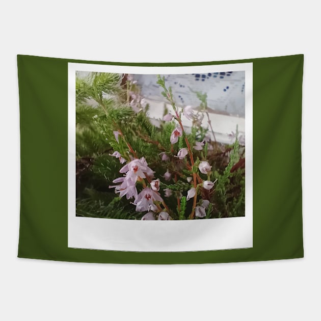 an old photo of a flower taken with an instant print camera Tapestry by ArinaAvdeeva