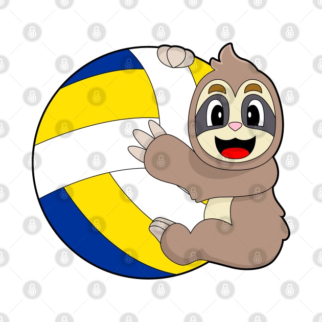 Sloth Volleyball player Volleyball by Markus Schnabel