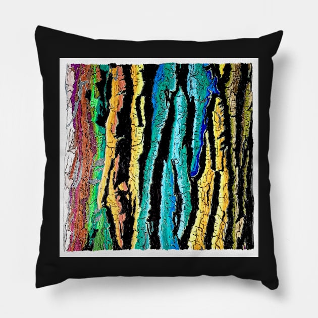 Cottonwood Bark Pillow by JimLorman