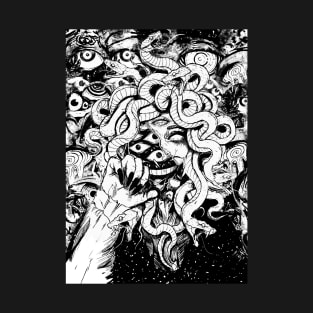Gothic Manga Medusa - Greek Mythology Lover Snakes Serpens T-Shirt