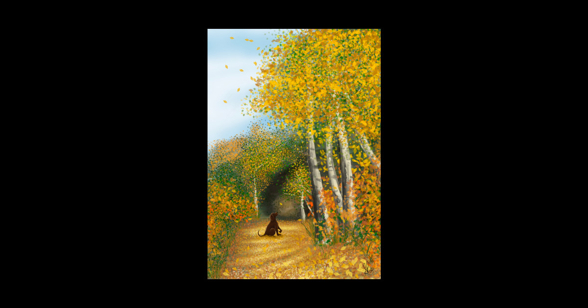 Jasper's Fall Puppy Sticker TeePublic