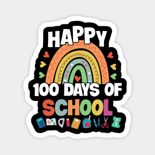 Happy 100 days of school cute rainbow kindergarten Magnet