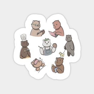 Bears doing things Magnet