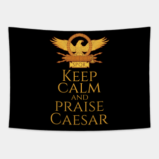 SPQR Rome Aquila Legionary Eagle Keep Calm And Praise Caesar Tapestry