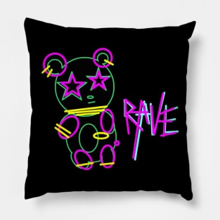 Rave panda Pillow