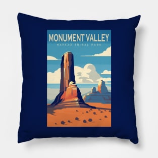 Monument Valley National Park Travel Poster Pillow