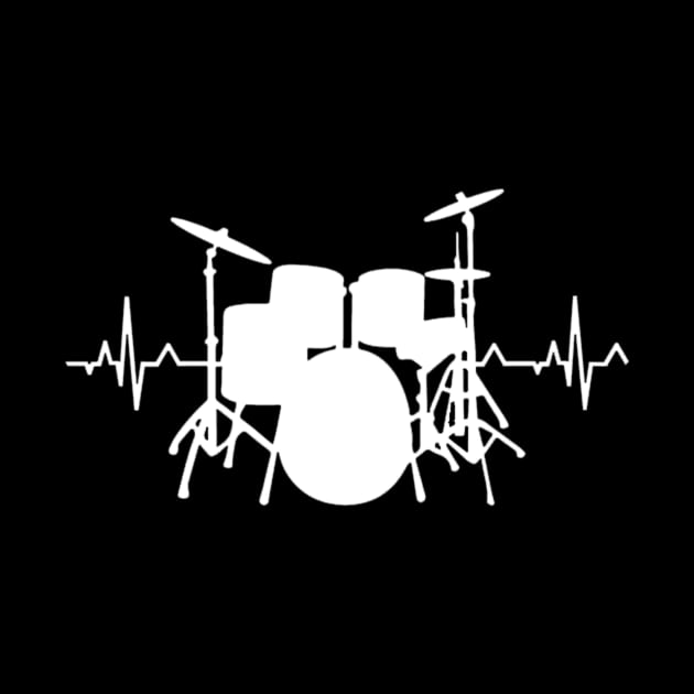 Drums Heartbeat Rock Music Lover Gifts Band Member Drummers by GoodArt