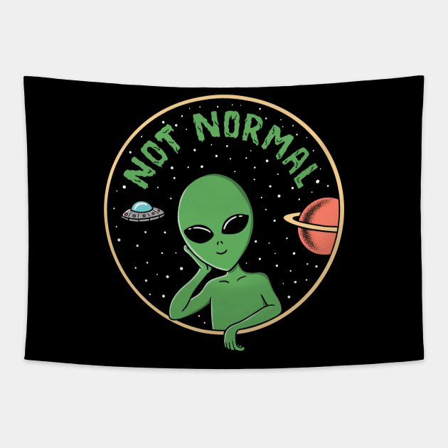 Alien not normal Tapestry by coffeeman