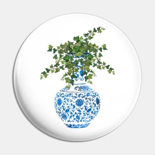 Chinese Ming Vase with Ivy Pin