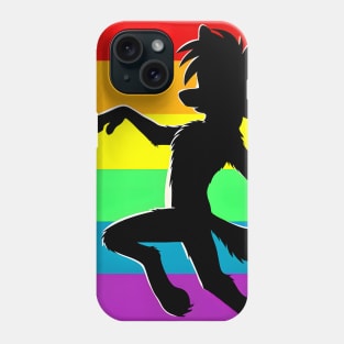 Rainbow LGBTQ Furry Pride Dancing Fox Fursona Phone Case