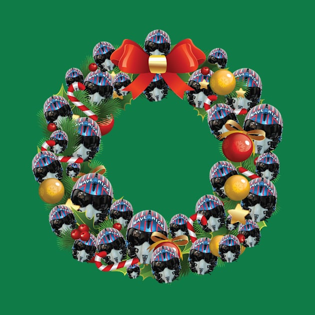 Maverick Top Gun Multiface Christmas Wreath by Rebus28