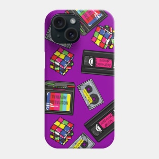 Retro 80's Pixel Art Pattern Phone Case