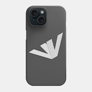 Isometric Alphabet Letter, Letter V Phone Case