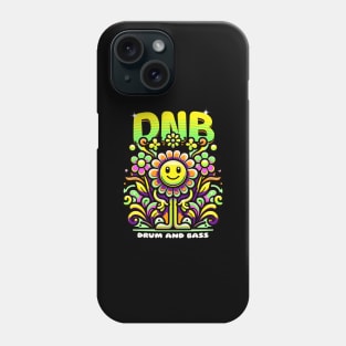 DNB - Floral Smiley Vibes (Lime/orange) Phone Case