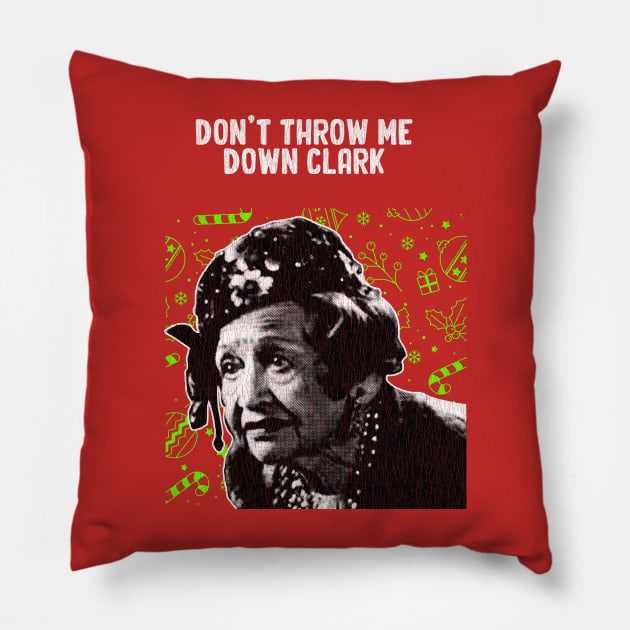 Don't Throw Me Down Clark Pillow by Mugo Muncarsol