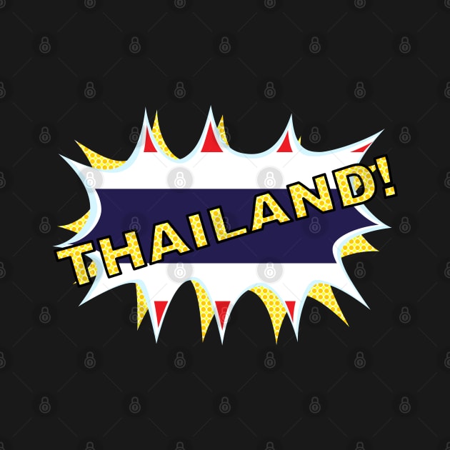 Thailand flag starburst by mailboxdisco