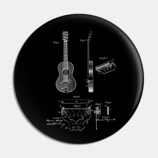 adjustable tail piece for guitar Vintage Patent Drawing Pin