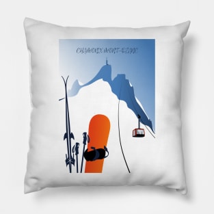 Chamonix Aiguille du Midi snowboard ski leewarddesign Pillow