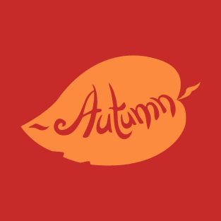 Autumn, Orange fall leaf T-Shirt