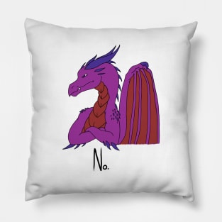 No Dragon (Purple) Pillow