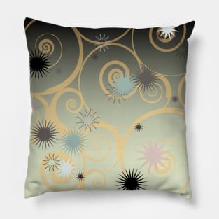 Retro 60s Swirls Pillow