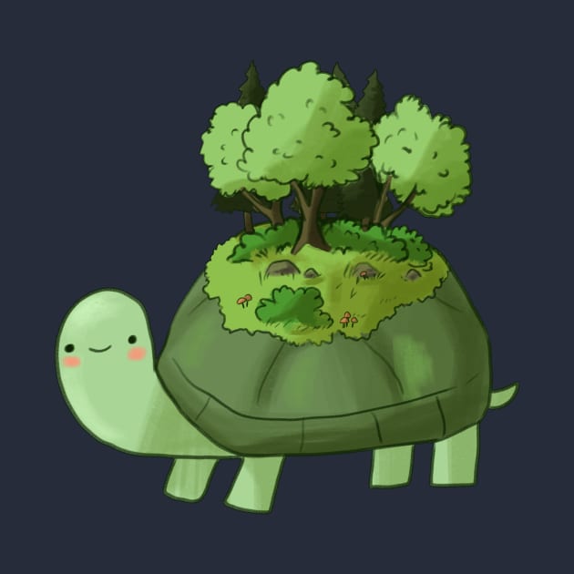 Cute turtle island by Mayarart