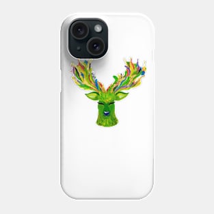 Blooming colorful spring deer Phone Case