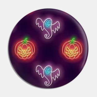 Neon Halloween design Pin