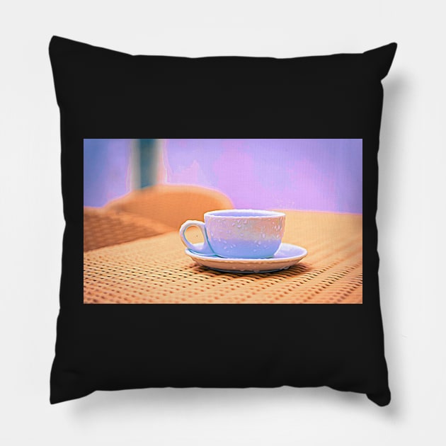 White Cup#3 Pillow by RJDowns