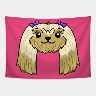 Cute mid long haired shih tzu Tapestry