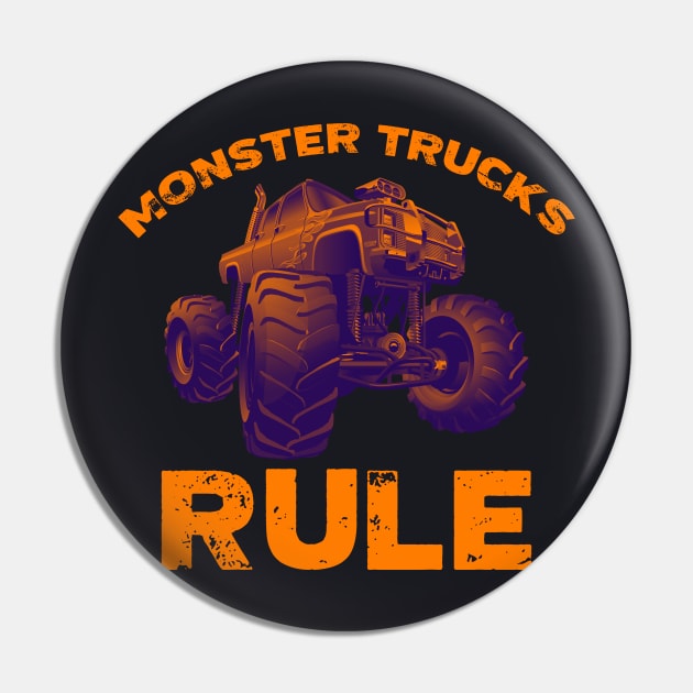 Monster Truck Rule Pin by TheVintageChaosCo.