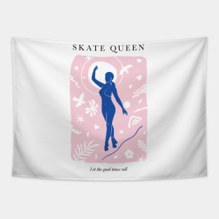 Skate Queen in Mattisse Blue Tapestry