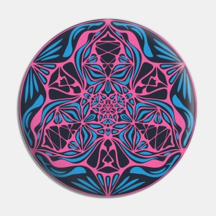 Psychedelic Magic Frog Mandala Pin