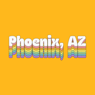 Phoenix, AZ  // Retro Typography Design T-Shirt